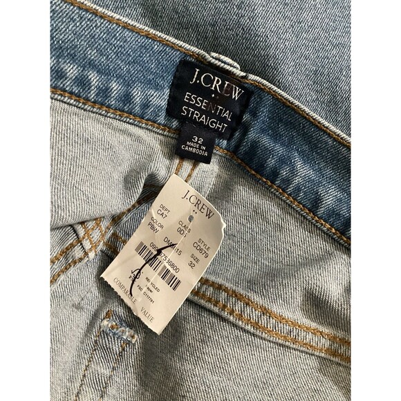 J. Crew Essential Straight Jeans Stretch High Rise Light Wash 32 - Picture 6 of 6